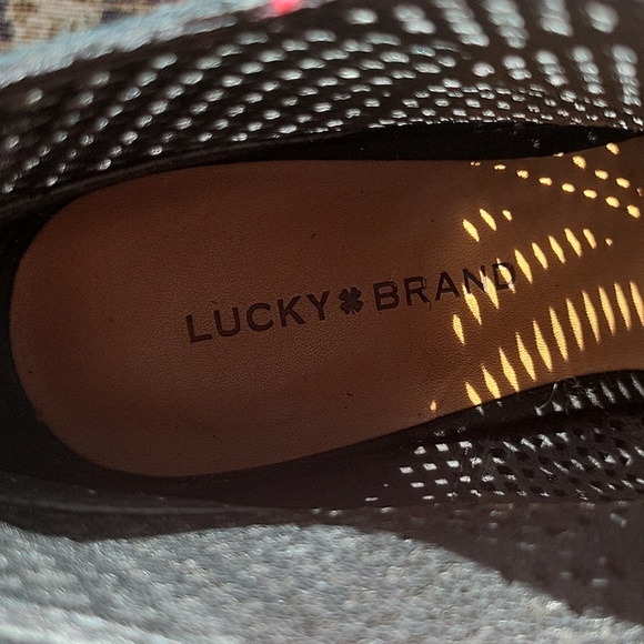 Black Peep-Toe Ankle Boots Lucky Brand - Picture 5 of 8